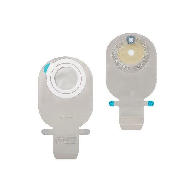SENSURA MIO FLEX SISTEMA 2 PEZZI CON AGGANCIO ADESIVO SACCA ILEOSTOMIA TRASPARENTE 70MM DA 550 ML 30 PEZZI