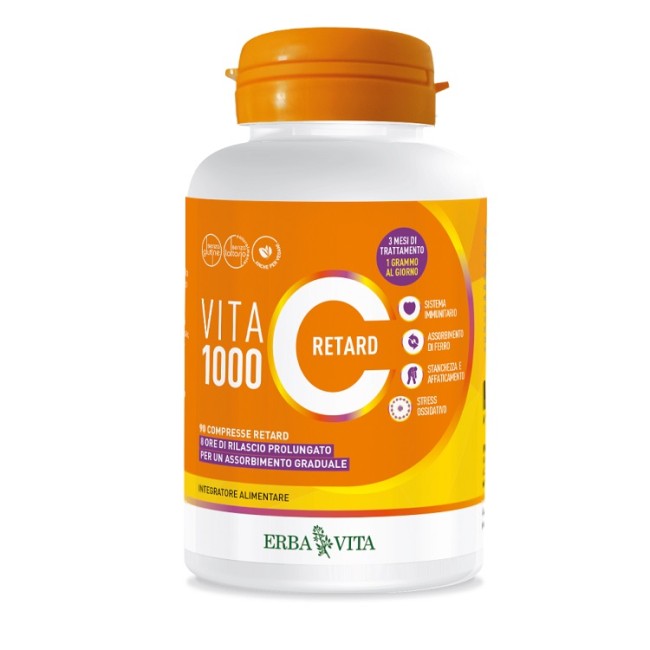 Confezione da 90 compresse di Erba Vita C integratore per il potenziamento del sistema immunitario. Confezione da 90 compresse di Erba Vita C integratore per il potenziamento del sistema immunitario.