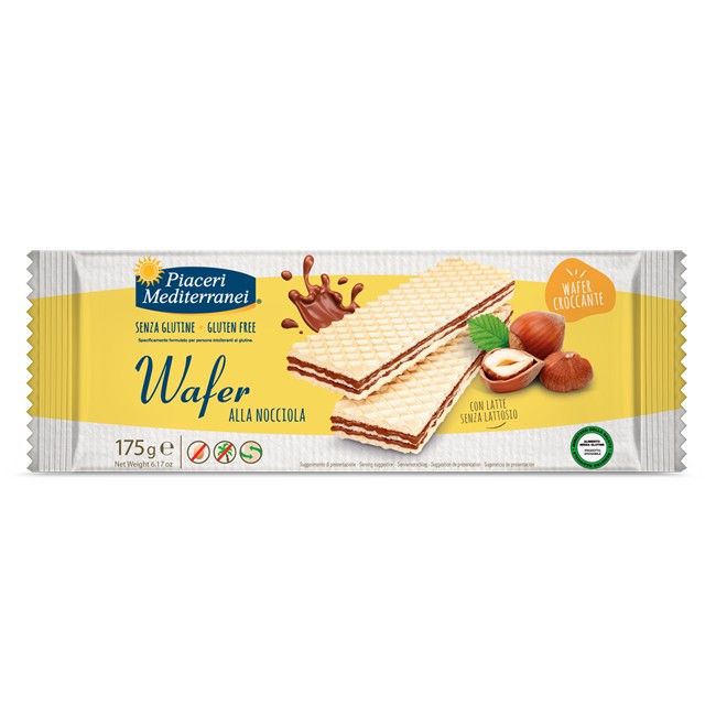 PIACERI MEDITERRANEI WAFER NOCCIOLA 175 G PIACERI MEDITERRANEI WAFER NOCCIOLA 175 G