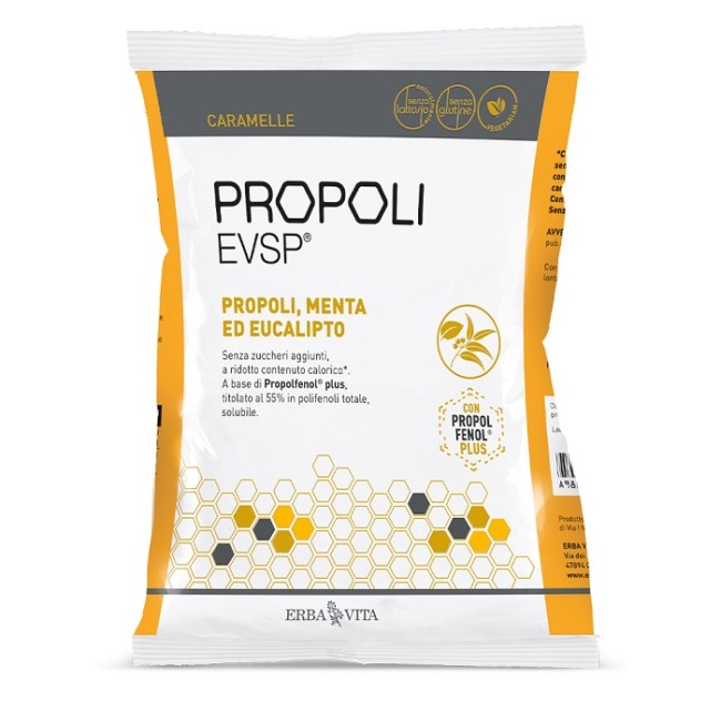 PROPOLI EVSP CARAMELLE PROPOLI MENTA EUCALIPTO 65 G PROPOLI EVSP CARAMELLE PROPOLI MENTA EUCALIPTO 65 G