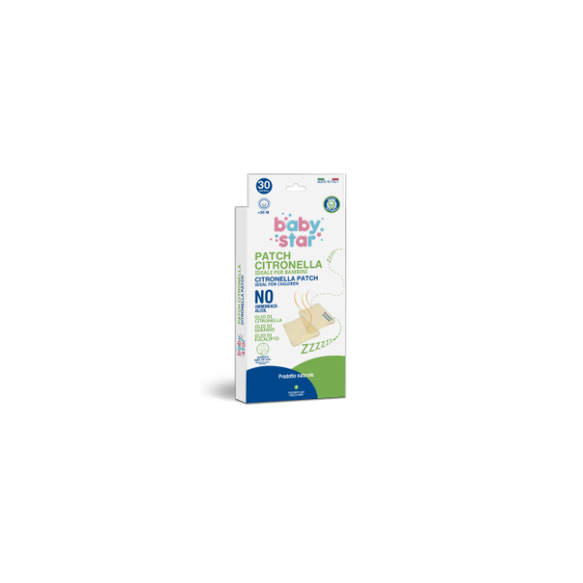 BABYSTAR NATURAL PATCH CITRONELLA 30 PEZZI BABYSTAR NATURAL PATCH CITRONELLA 30 PEZZI