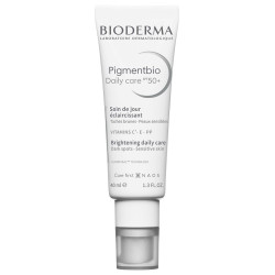 Tubetto da 40 ml di Bioderma Pigmentbio Daily Care SPF50+ Trattamento Schiarente Giorno Per Macchie Cutanee.