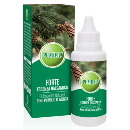 Pumilio Forte Essenza Balsamica Oli Essenziali Naturali Pino Pumilio & Menta 40 Ml