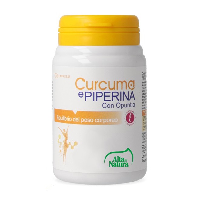 CURCUMA E PIPERINA CON OPUNTIA 45 COMPRESSE 900MG CURCUMA E PIPERINA CON OPUNTIA 45 COMPRESSE 900MG
