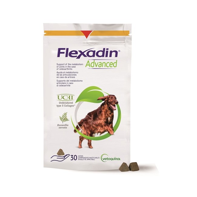 FLEXADIN ADVANCED 30 TAVOLETTE APPETIBILI MASTICABILI PER CANI