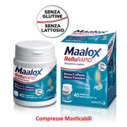 Maalox RefluRapid Per i Disturbi Gastrici 40 Compresse