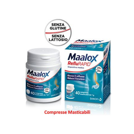 Maalox RefluRapid Per i Disturbi Gastrici 40 Compresse
