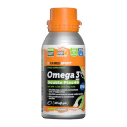 Confezione da 110 capsule molli di Named Sport Omega 3 Double Plus, integratore di EPA e DHA.