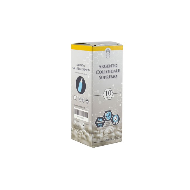 ARGENTO COLLOIDALE SUPREMO 10PPM CERTIFICATO CON CONTAGOCCE 100 ML ARGENTO COLLOIDALE SUPREMO 10PPM CERTIFICATO CON CONTAGOCCE 100 ML