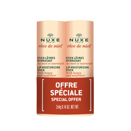 NUXE REVE DE MIEL DUO STICK LEVRES HYDRATANT 2 X 4 G
