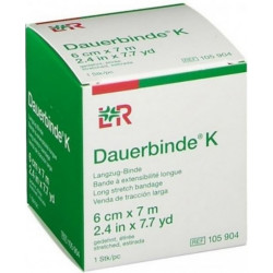Benda Elastica Dauerbinde F Alta Estensibilita\' Compressione Forte 6x700cm 1 Pezzo