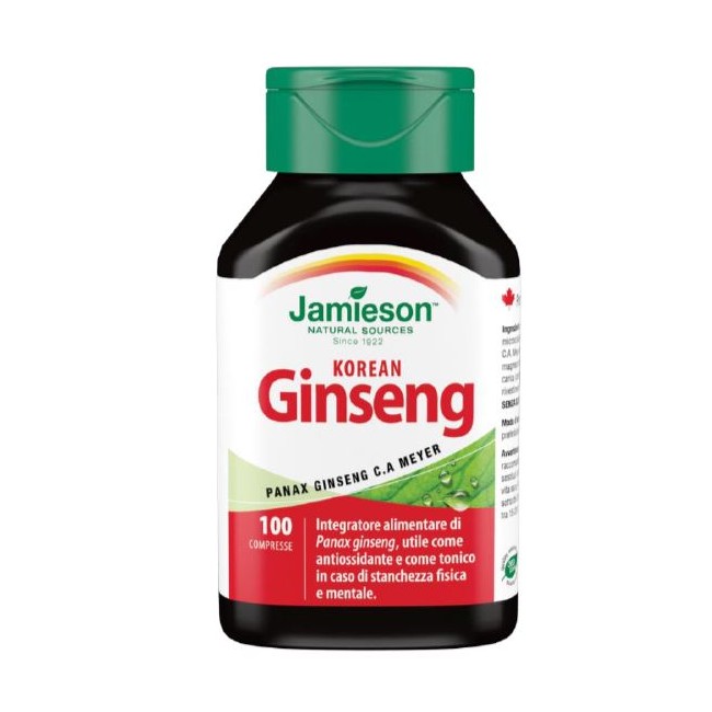 JAMIESON KOREAN GINSENG 100 COMPRESSE JAMIESON KOREAN GINSENG 100 COMPRESSE