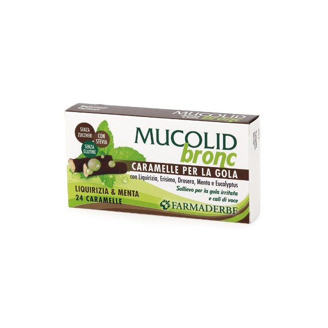 MUCOLID BRONC MENTA LIQUIRIZIA CARAMELLE 70 G MUCOLID BRONC MENTA LIQUIRIZIA CARAMELLE 70 G