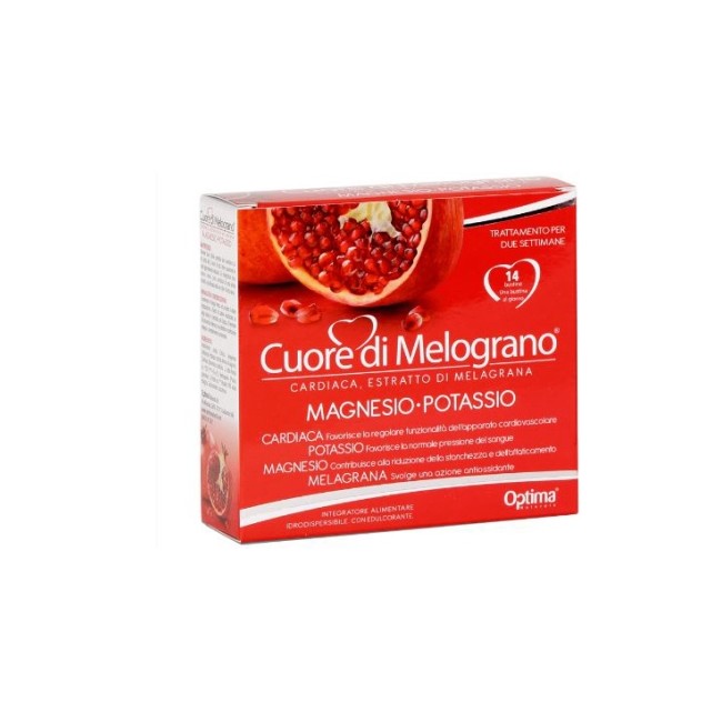 CUORE DI MELOGRANO MAGNESIO-POTASSIO 14 BUSTINE DA 3,7 G CUORE DI MELOGRANO MAGNESIO-POTASSIO 14 BUSTINE DA 3,7 G