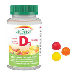 Confezione da 60 gommose Jamieson Vitamina D Gummies 1000 Integratore Per Salute Ossea e Immunitaria.