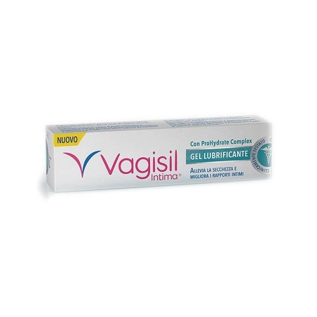 Tubetto da 30 grammi di Vagisil Intimo gel idratante lubrificante vaginale.