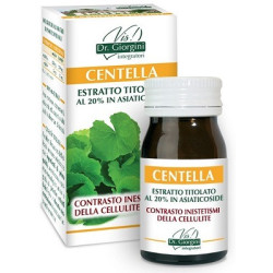 Confezione da 60 pastiglie di Dr Giorgini Centella, integratore per cellulite e gambe gonfie.