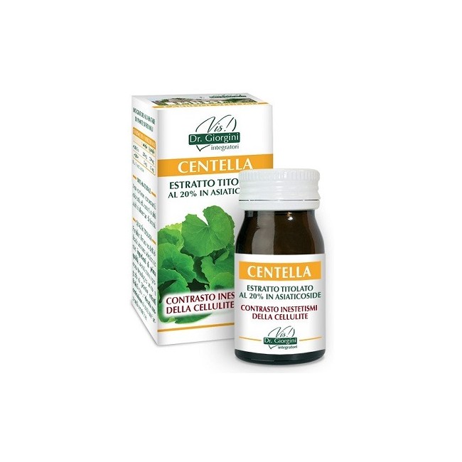 Confezione da 60 pastiglie di Dr Giorgini Centella, integratore per cellulite e gambe gonfie. Confezione da 60 pastiglie di Dr Giorgini Centella, integratore per cellulite e gambe gonfie.