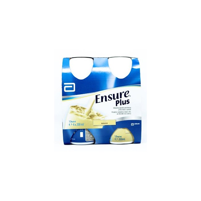Abbott Ensure Plus Banana Integratore Alimentare 4x200ml Abbott Ensure Plus Banana Integratore Alimentare 4x200ml