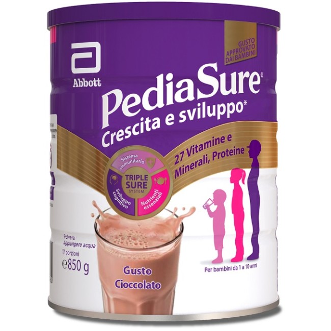 PEDIASURE CRESCITA&SVILUPPO RINFORZA CIOCCOLATO 850 G PEDIASURE CRESCITA&SVILUPPO RINFORZA CIOCCOLATO 850 G