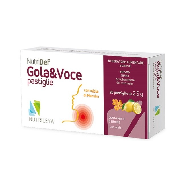 NUTRIDEF GOLA & VOCE MIELE E LIMONE 20 PASTIGLIE NUTRIDEF GOLA & VOCE MIELE E LIMONE 20 PASTIGLIE