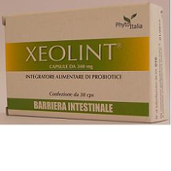 Confezione da 30 capsule di Xeolint, integratore per problemi intestinali.
