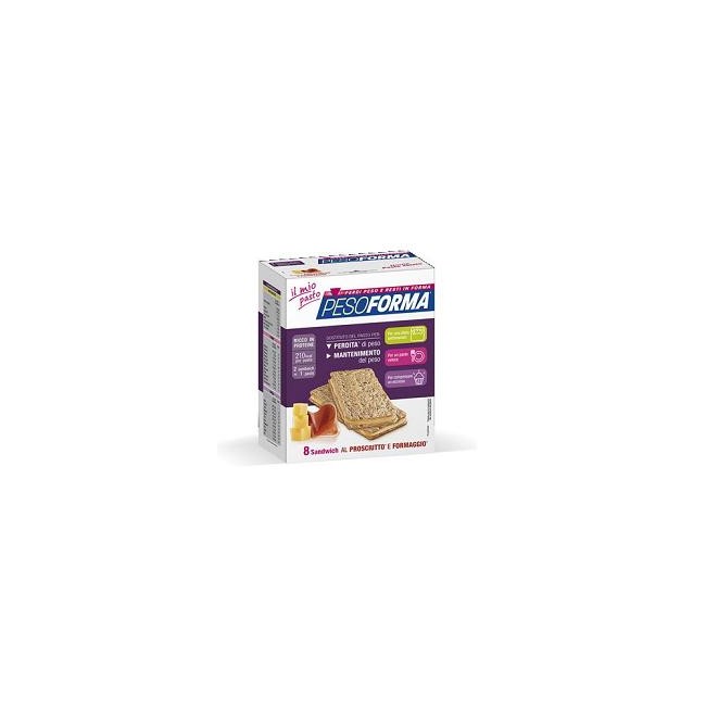 PESOFORMA SANDWICH PROSCIUTTO/FORMAGGIO 4 PASTI 8 PEZZI X 25 G PESOFORMA SANDWICH PROSCIUTTO/FORMAGGIO 4 PASTI 8 PEZZI X 25 G