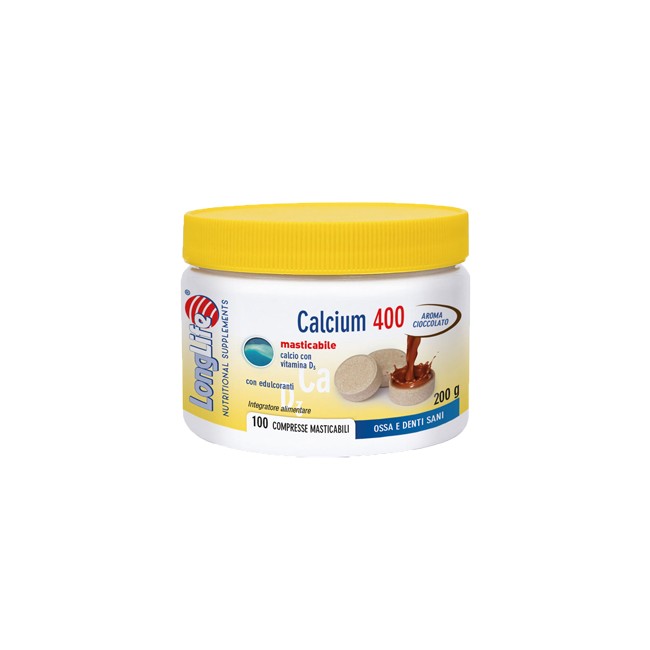LONGLIFE CALCIUM CACAO 100 COMPRESSE 400 MG LONGLIFE CALCIUM CACAO 100 COMPRESSE 400 MG