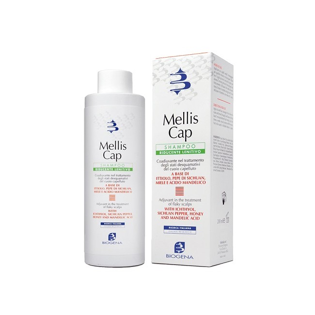 Mellis Cap Shampoo Riducente Lenitivo per il cuoio capelluto desquamato 200 ml Mellis Cap Shampoo Riducente Lenitivo per il cuoio capelluto desquamato 200 ml