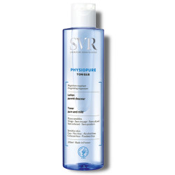 Flacone da 200 ml di Svr Physiopure Tonico Lozione Lenitiva Idratante Purificante.