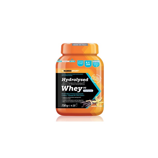 HYDROLYSED ADVANCED WHEY VANILLA CREAM BARATTOLO POLVERE ORALE 750 G HYDROLYSED ADVANCED WHEY VANILLA CREAM BARATTOLO POLVERE ORALE 750 G