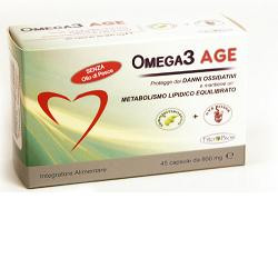 Confezione da 45 capsule di Fitobios Omega 3 Age, integratore per rallentare l'invecchiamento.