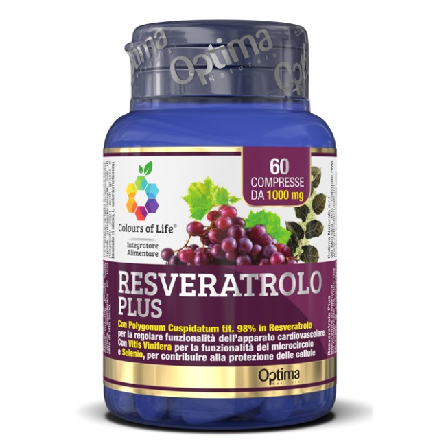 COLOURS OF LIFE RESVERATROLO PLUS 60 COMPRESSE 1000 MG COLOURS OF LIFE RESVERATROLO PLUS 60 COMPRESSE 1000 MG
