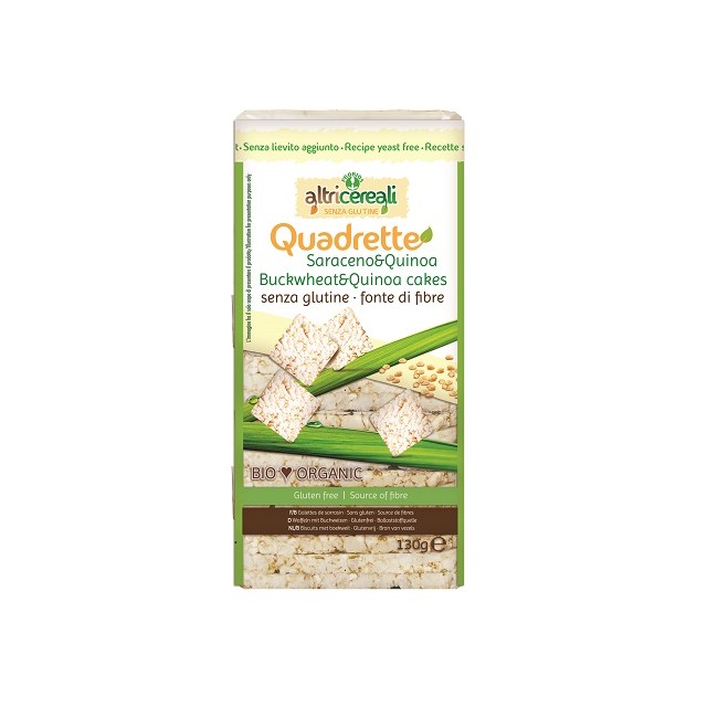 ALTRICEREALI QUADRETTE SARACENO E QUINOA BIO 130 G ALTRICEREALI QUADRETTE SARACENO E QUINOA BIO 130 G