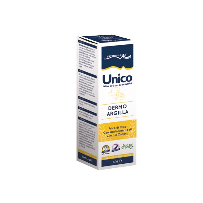 UNICO DERMO ARGILLA POLVERE SENZA TALCO 50 G UNICO DERMO ARGILLA POLVERE SENZA TALCO 50 G