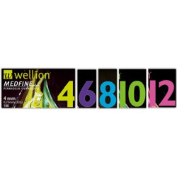 AGO PER PENNA DA INSULINA WELLION MEDFINE PLUS 4 32 GAUGE LUNGHEZZA 4 MM 100 PEZZI