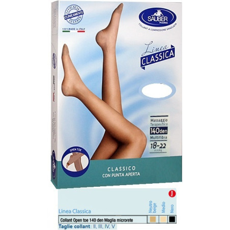 SAUBER COLLANT OPEN TOE MAGLIA MICRORETE 140 DEN COLORE NEUTRO BEIGE 5 LINEA CLASSICA SAUBER COLLANT OPEN TOE MAGLIA MICRORETE 140 DEN COLORE NEUTRO BEIGE 5 LINEA CLASSICA