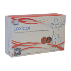 Confezione da 30 compresse di Loxicor Integratore Per Il Metabolismo Dei Lipidi.