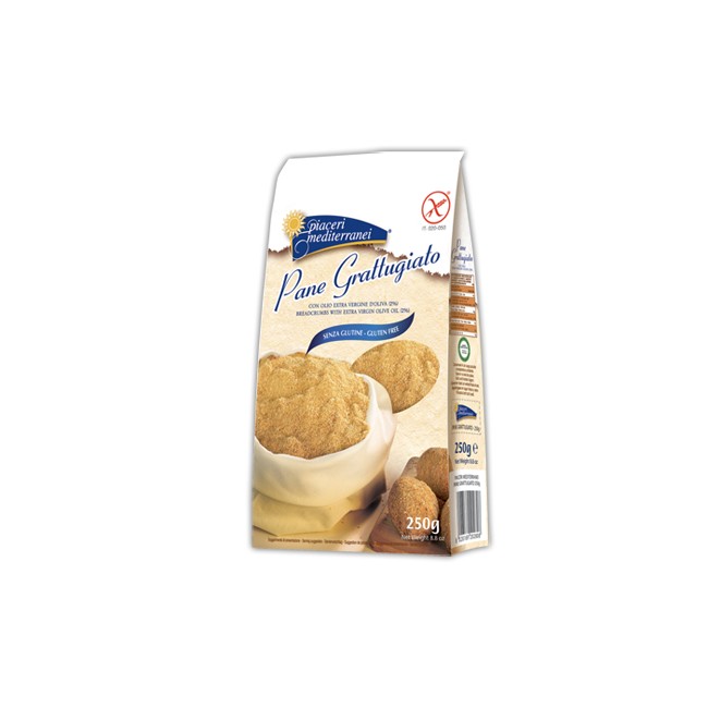 PIACERI MEDITERRANEI PANE GRATTUGGIATO SENZA GLUTINE 250 G PIACERI MEDITERRANEI PANE GRATTUGGIATO SENZA GLUTINE 250 G