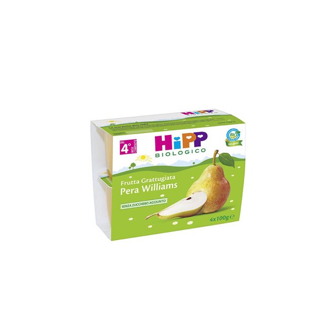 HIPP BIO HIPP BIO FRUTTA GRATTUGGIATA PERA WILLIAMS 4X100 G HIPP BIO HIPP BIO FRUTTA GRATTUGGIATA PERA WILLIAMS 4X100 G