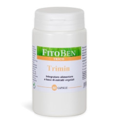 Confezione da 60 capsule di Trimin, integratore per capelli, unghie e cuoio capelluto.