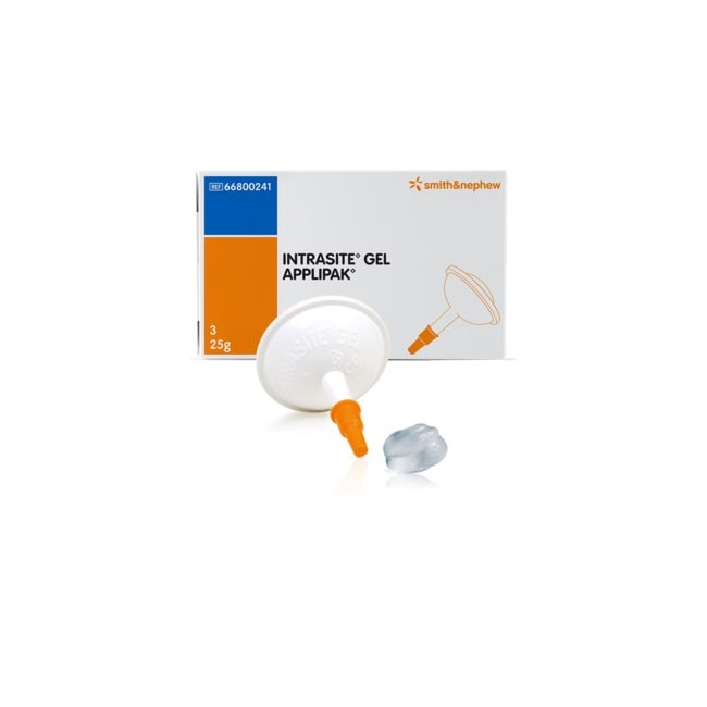MEDICAZIONE A BASE DI IDROGEL AMORFO PER LO SBRIGLIAMENTO DEL TESSUTO NECROTICO CONFEZIONE CON APPLICATORE APPLIPAK 8G 10 PEZZI MEDICAZIONE A BASE DI IDROGEL AMORFO PER LO SBRIGLIAMENTO DEL TESSUTO NECROTICO CONFEZIONE CON APPLICATORE APPLIPAK 8G 10 PEZZI