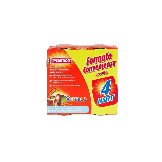 PLASMON OMOGENEIZZATO VITELLO 4 X 80 G PLASMON OMOGENEIZZATO VITELLO 4 X 80 G