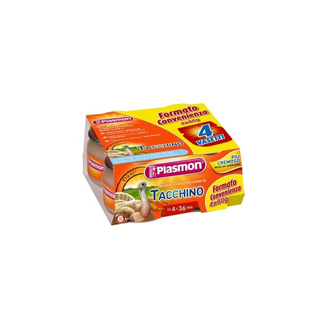 PLASMON OMOGENEIZZATO TACCHINO 4 X 80 G CON GIFT PLASMON OMOGENEIZZATO TACCHINO 4 X 80 G CON GIFT