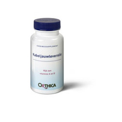 Confezione da 90 capsule di Orthica Olio Di Fegato Di Merluzzo, integratore per la salute delle ossa e del cuore.