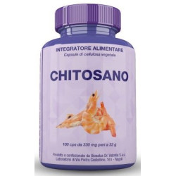Confezione da 100 capsule di Chitosano Integratore Per Il Metabolismo Dei Lipidi.