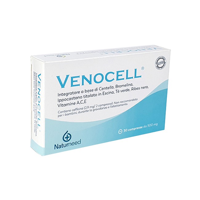 Confezione da 30 compresse di Venocell, integratore per microcircolazione e cellulite. Confezione da 30 compresse di Venocell, integratore per microcircolazione e cellulite.