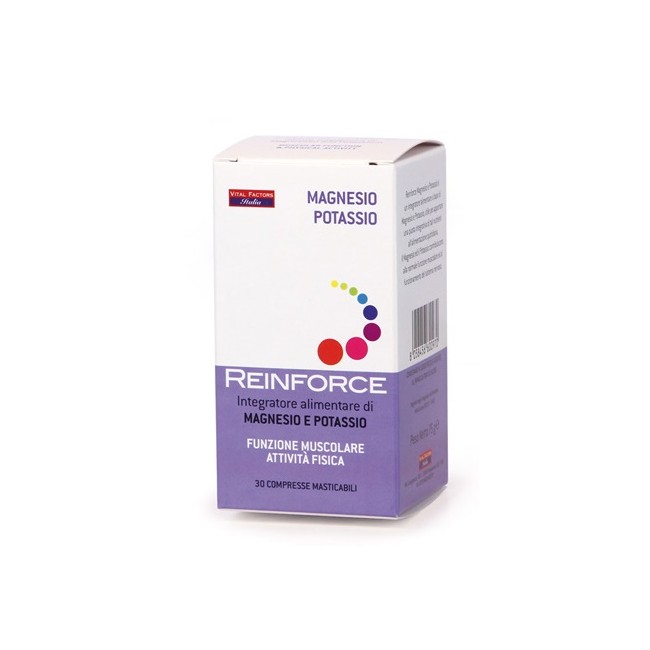 REINFORCE MAGNESIO + POTASSIO 30 COMPRESSE MASTICABILI REINFORCE MAGNESIO + POTASSIO 30 COMPRESSE MASTICABILI