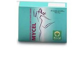 Confezione da 50 tavolette di Mycel, integratore drenante per gli inestetismi della cellulite.