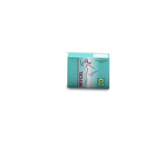 Confezione da 50 tavolette di Mycel, integratore drenante per gli inestetismi della cellulite. Confezione da 50 tavolette di Mycel, integratore drenante per gli inestetismi della cellulite.